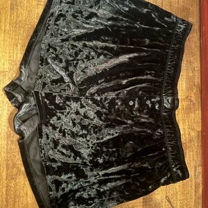 PINK Victoria's Secret Black Velvet Athletic Shorts